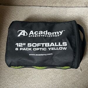 NWT Academy Sports 12" Official Softballs 6-Pack - Optic Yellow
